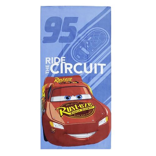 Toalla infantil de algodón diseño Cars circuit