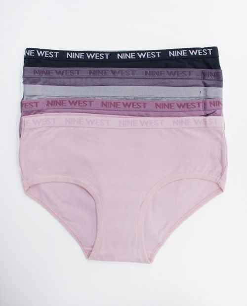 Pack de 5 panties clásicos de algodón multicolor