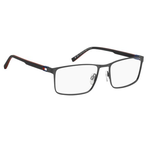 Aro completo Tommy Hilfiger para hombre rectangulares gris mate de metal