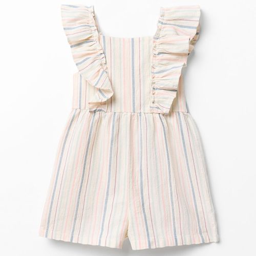 Romper multicolor rayado para bebé niña