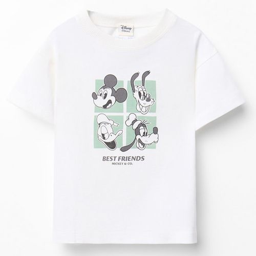 Camiseta blanca Mickey Best Friends para bebé niño