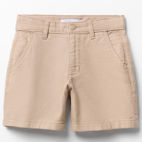 Short beige clásico con bolsillos para niño