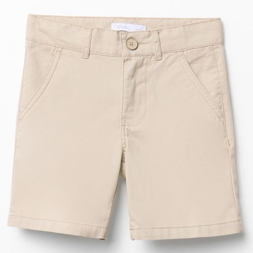 Short beige clásico con bolsillos para niño
