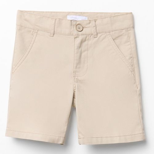 Short beige clásico con bolsillos para niño