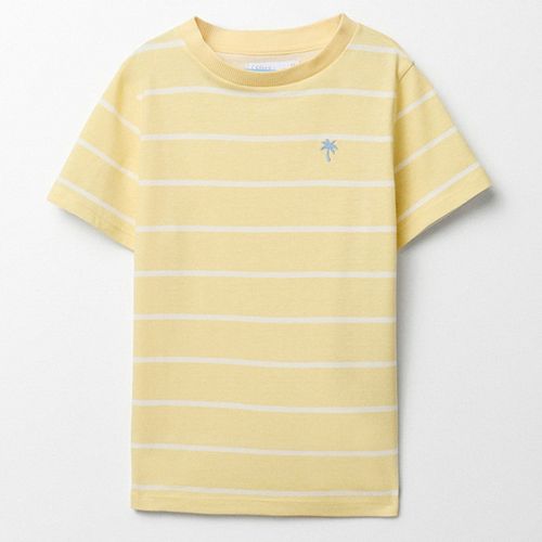 Camiseta amarilla rayada para niño