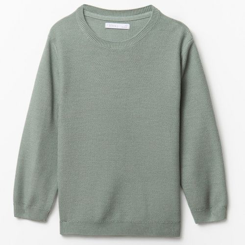 Suéter verde con textura para niño