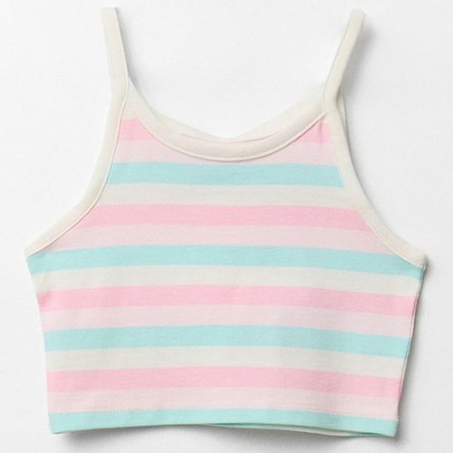 Blusa multicolor rayada para niña
