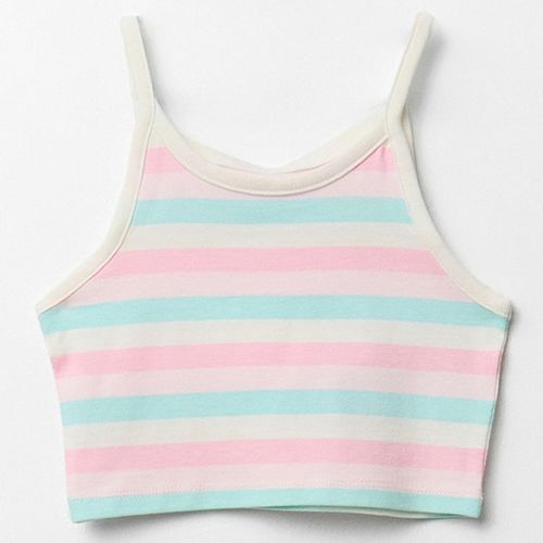 Blusa multicolor rayada para niña