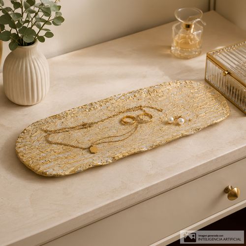 Bandeja de vidrio para joyas 48 x 15 cm