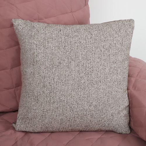 Cojín jacquard textura jaspeada café 45 x 45 x 10 cm