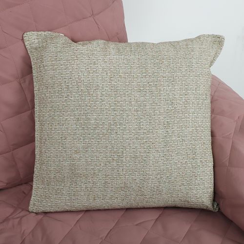 Cojín jacquard sólido beige 45  x 45  x 10 cm