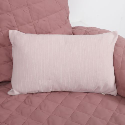 Cojín jacquard líneas onduladas rosa 30 x 50 x 10 cm