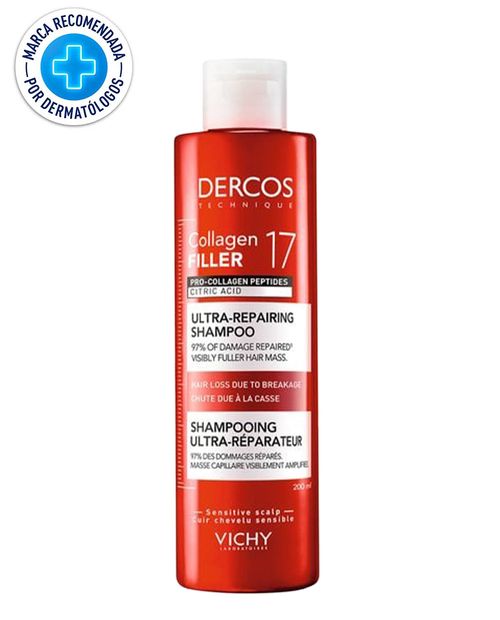 Dercos Shampoo Ultra-reparador con Péptido de Colágeno 17 200ml