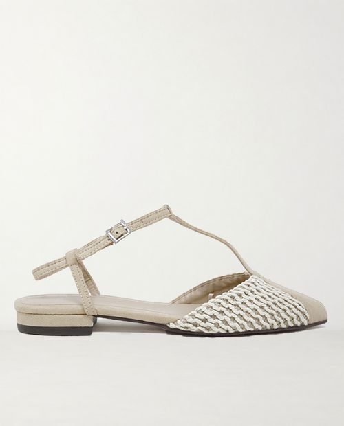 Zapato casual slingback Sfera beige para mujer