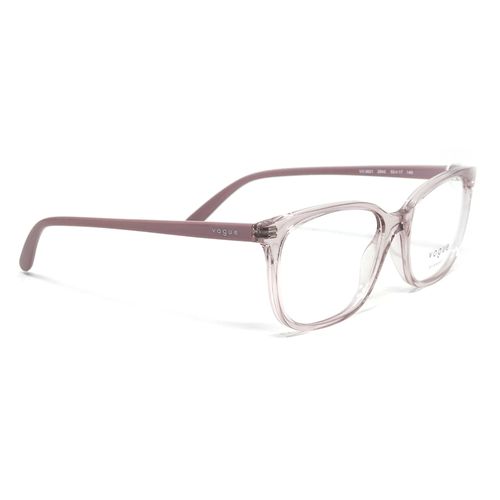 Aro oftálmico Vogue rectangular transparente rosa para mujer