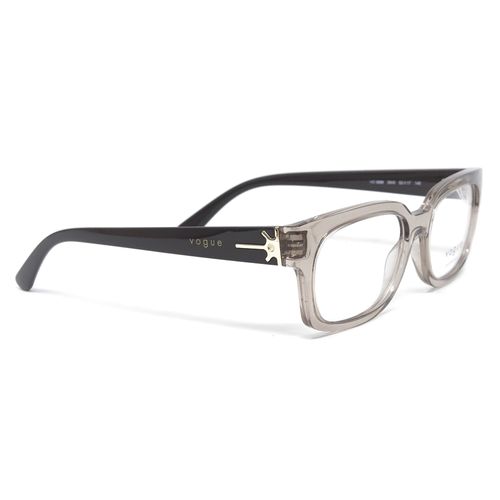 Aro oftálmico Vogue rectangular gris transparente para mujer
