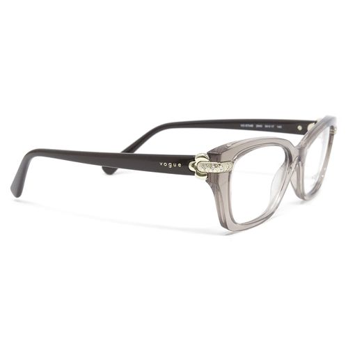 Aro oftálmico Vogue rectangular cat eye transparente gris para mujer