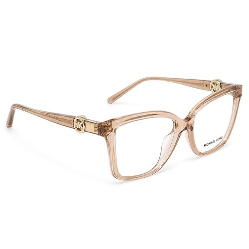 Aro oftálmico Michael Kors cat eye de acetato para mujer color beige transparente