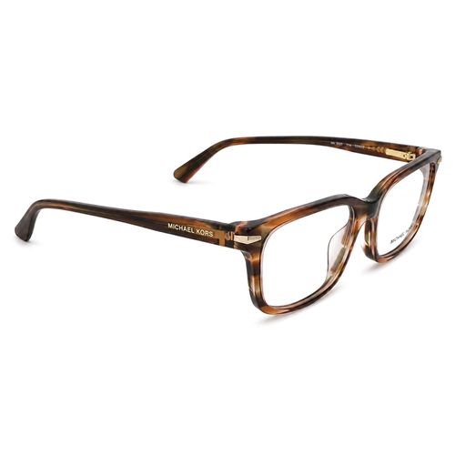Aro oftálmico Michael Kors rectangular de acetato para mujer color carey café
