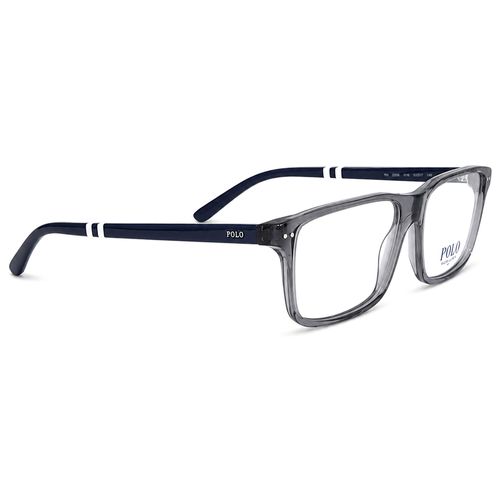 Aro oftálmico Polo Ralph Lauren rectangular de acetato para hombre color gris transparente