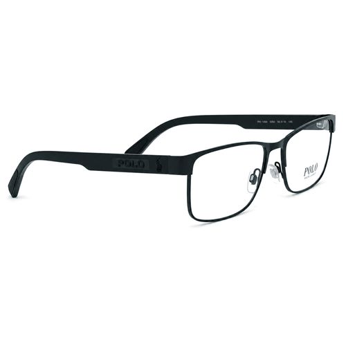 Aro oftálmico Polo Ralph Lauren rectangular de metal para hombre color negro mate