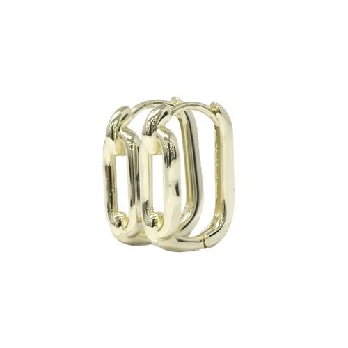 Argollas de plata en baño de oro