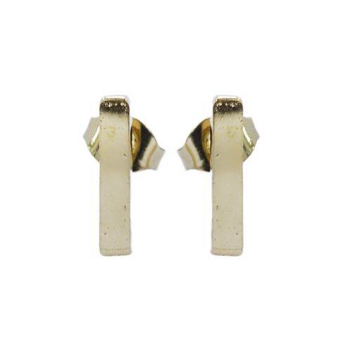 Aretes de barra de acero inoxidable con enchape de oro