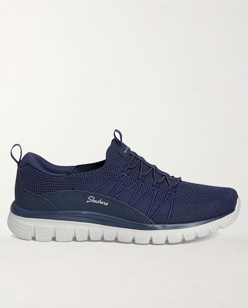 Zapato casual Skechers Graceful color azul para mujer
