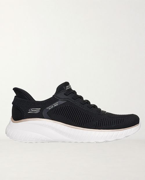 Zapato casual Skechers Bobs Squad color negro para mujer