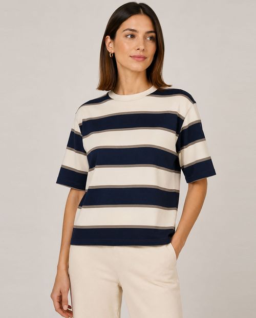 Camiseta JDY básica rayada manga corta para mujer