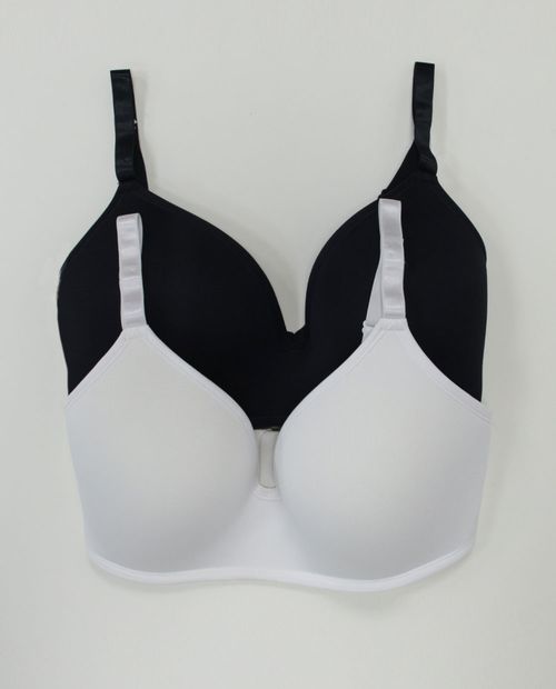 Set de 2 brasieres sin aro sólidos