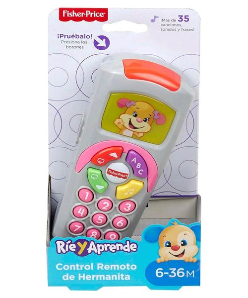 Fisher-Price Ríe y Aprende Control Remoto Interactivo de Hermanita con Luces y Sonidos