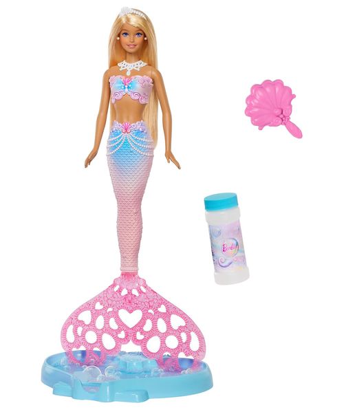 Barbie Sirena Bubble Sparkle con Función para Hacer Burbujas y Accesorios