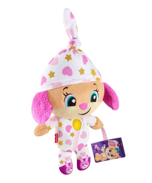 Fisher-Price Ríe y Aprende Hermanita Hora de Dormir Peluche Musical con Luces y Sonidos
