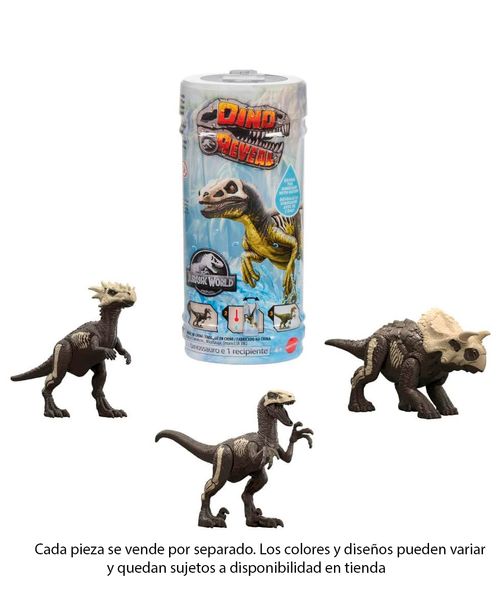 Jurassic World Dino Reveal Figura de Dinosaurio Sorpresa con Cambio de Color Surtida