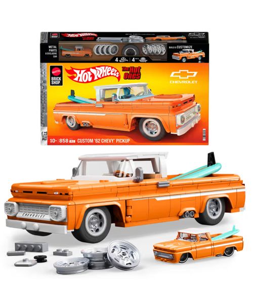 Mattel Brick Shop Custom ’62 Chevy Pickup 1:16 Elite Series 858 Piezas