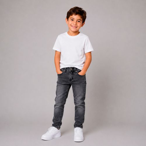 Jeans gris slim fit para niño