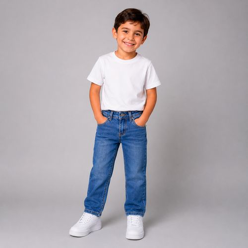 Jeans azul relaxed fit para niño