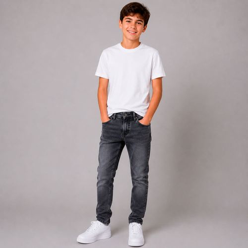 Jeans gris slim fit para niño
