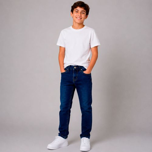 Jeans azul straight fit para niño