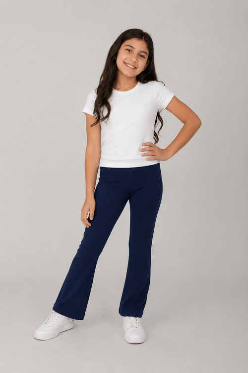 Leggings azul flare para niña