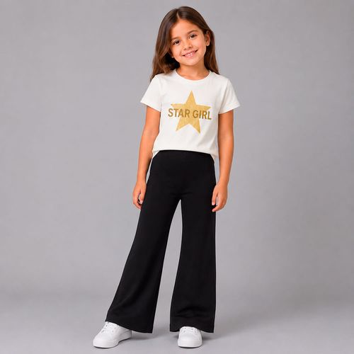 Leggings negro wide leg para niña