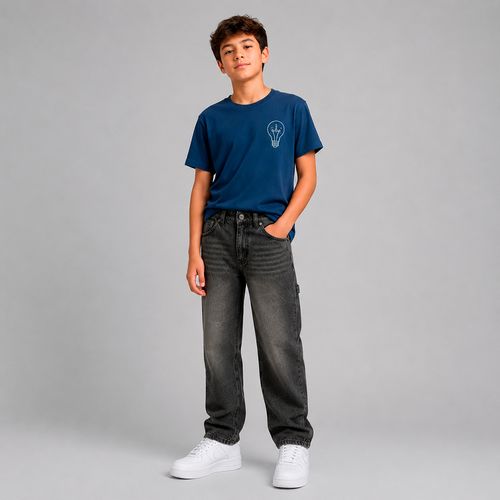 Jeans negro tipo carpenter para niño