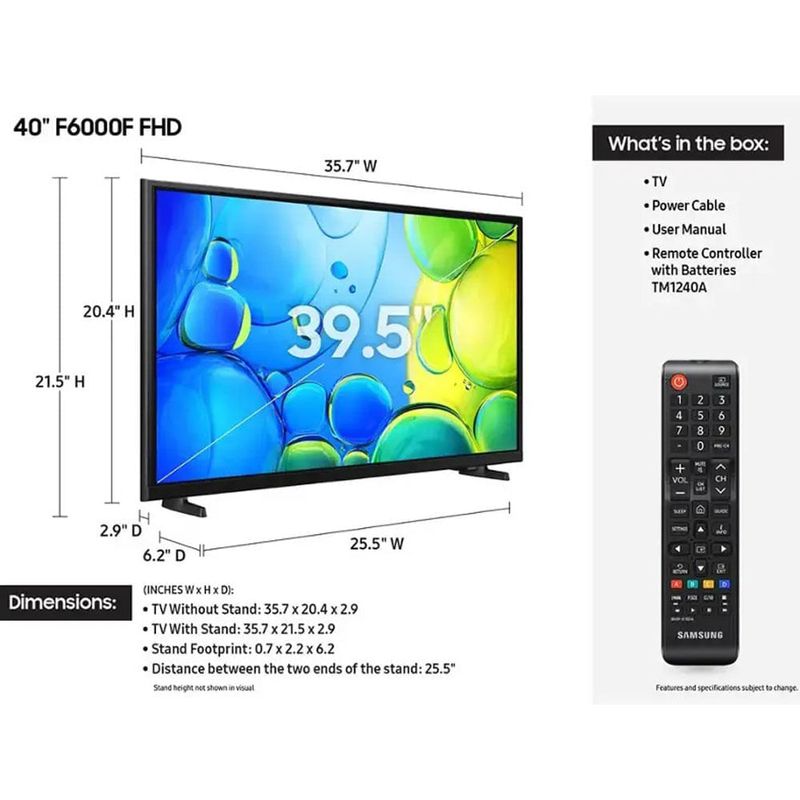 Refrigeradora french door 657 L (23 PCU) Bespoke visión IA RM90F66C1WAP Samsung + Pantalla Samsung 40" (101.6 cm) LED FHD F6000F-1782404342818