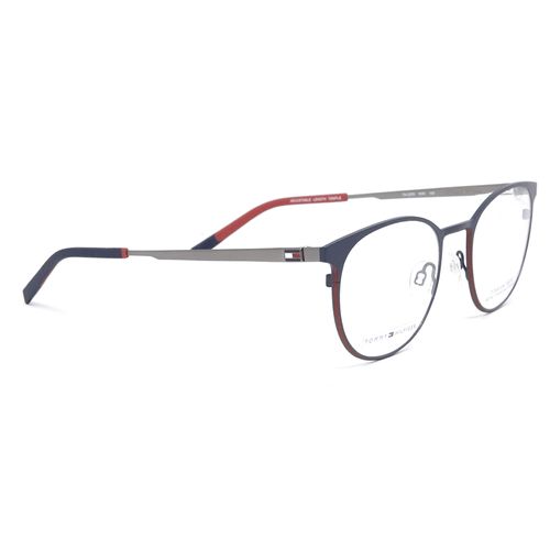 Aro oftálmico Tommy Hilfiger redondo azul marino titanio para hombre