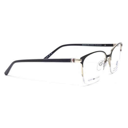 Aro oftálmico Tommy Hilfiger rectangular negro para mujer
