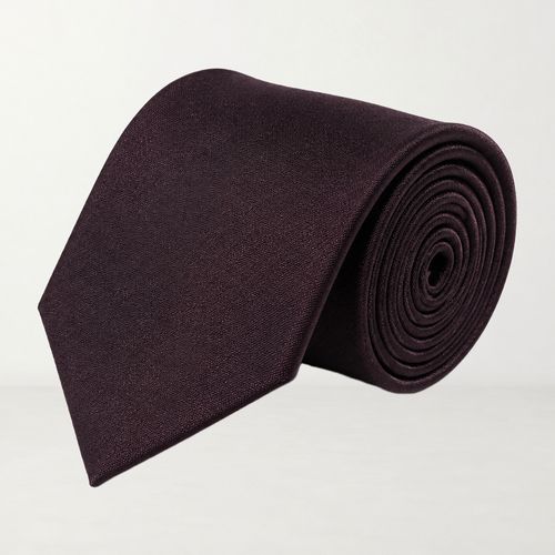 Corbata Oscar de la Renta satinada color vino