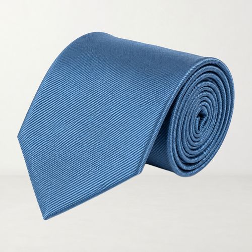 Corbata Oscar de la Renta celeste con textura diagonal