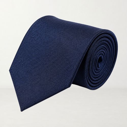 Corbata Oscar de la Renta satinada azul