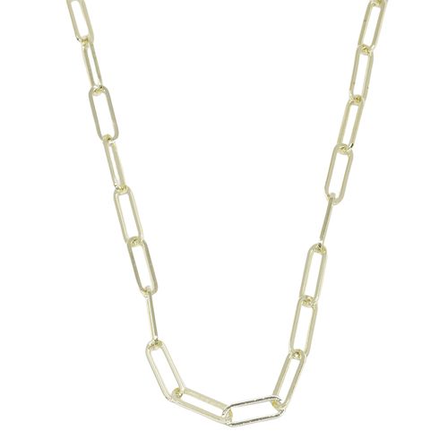 Cadena tipo paperclip de brass con eslabones grandes para mujer